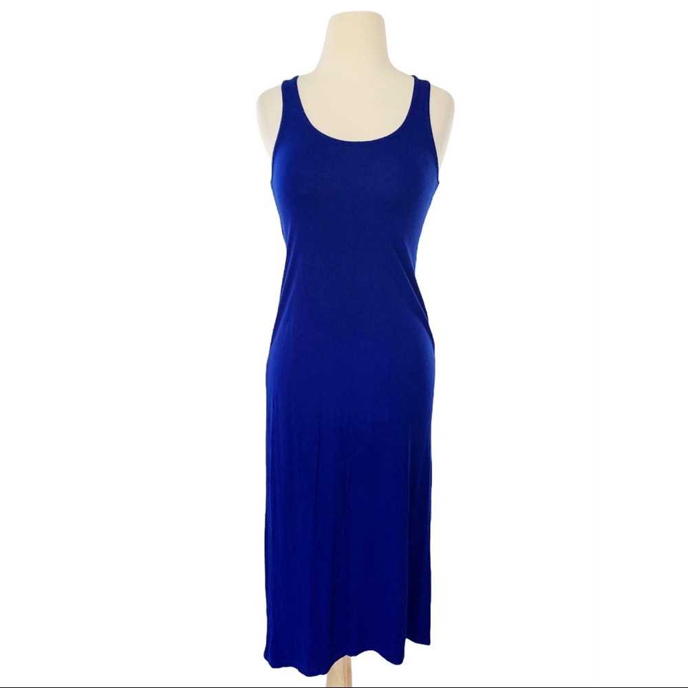 H&M basic royal blue maxi dress size XS